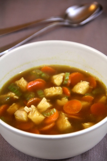 chicken noodle-less soup